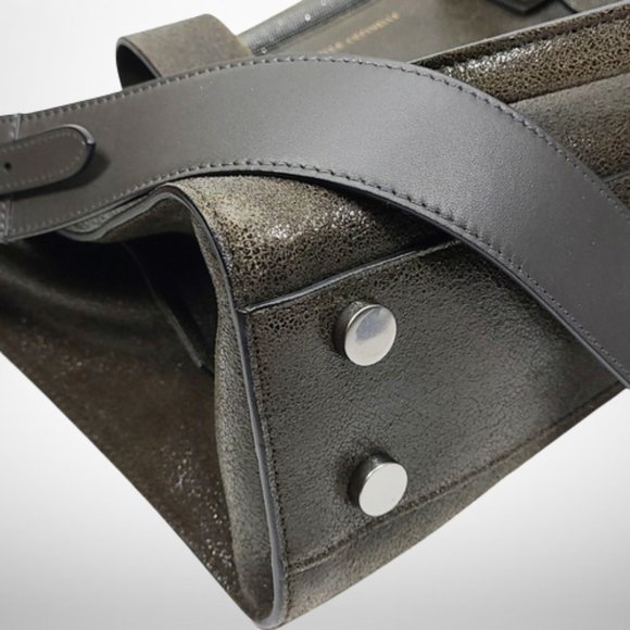 Brunello Cucinelli Buffed Leather Shoulder Bag. Monili - Picture 12 of 16